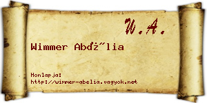 Wimmer Abélia névjegykártya